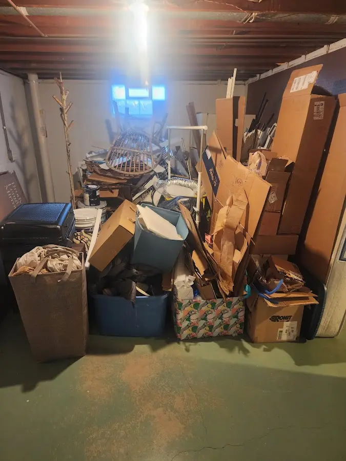 Roll-off dumpster container at job site for 4 Yard Dumpster Rental in Seaside